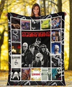 Scorpions Rock Music Sherpa Fleece Blanket Gifts for Family, for Couple