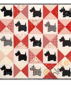 Scotties Quilt Blanket Bedding Set