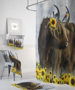 Scottish Highlander Shower Curtain for Bathroom Decor, Home Decor