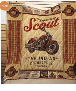 Scout The Legendary The Indian Motorcycle Company Quilt Blanket Bedding Set