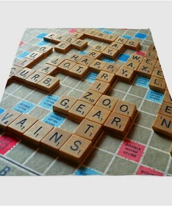 Scrabble Sherpa Fleece Blanket Gifts for Family, for Couple
