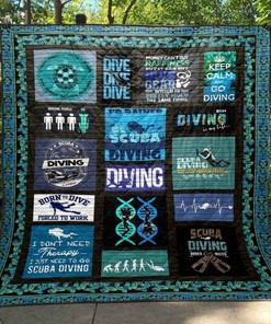 Scuba Diving I Don't Need Therapy Quilt Blanket Bedding Set