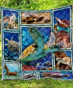 Sea Turtle Quilt Blanket Bedding Set for Home Décor