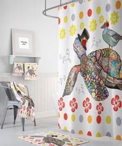 Sea Turtle Shower Curtain for Bathroom Decor, Home Decor