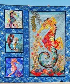 Seahorse Quilt Blanket Bedding Set