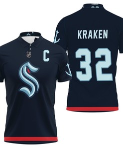 Seattle Kraken Nhl 2020 Blue Jersey Inspired 3D All Over Print Polo Shirt