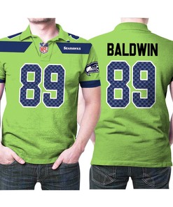 Seattle Seahawks Doug Baldwin #89 Nfl American Football Green Color Rush Legend Polo Shirt
