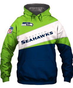 Seattle Seahawks Hoodie 3D Zip Hoodie