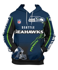 Seattle Seahawks Hoodie 3D Zip Hoodie Cute Flame Balls Graphic Gifts for Fans