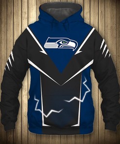 Seattle Seahawks Hoodie Lightning Graphic Gifts for Fans