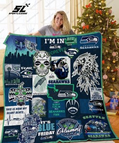 Seattle Seahawks It's Blue Friday Quilt Blanket Bedding Set