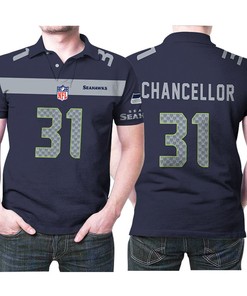 Seattle Seahawks Kam Chancellor 31 Great Player Nfl American Football Team Color Jersey Style Polo Shirt