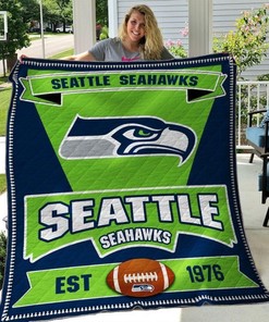 Seattle Seahawks Quilt Blanket Bedding Set Gifts for Fans