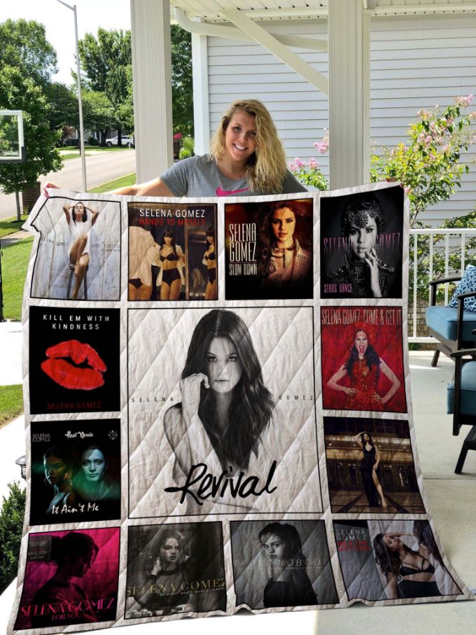 Selena Gomez Quilt Blanket Bedding Set for Home Décor