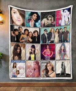 Selena Gomez andamp The Scene Album Covers Quilt Blanket Bedding Set