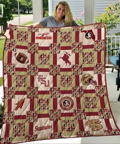 Seminoles Ncaa Florida State Seminoles Combined Collected Quilt Blanket Bedding Set