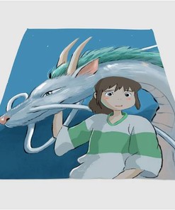 Sen And White Dragon Sherpa Fleece Blanket Gifts for Family, for Couple