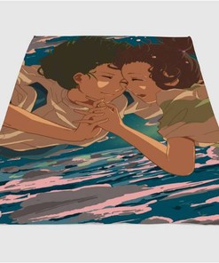 Sen To Chihiro Sherpa Fleece Blanket Gifts for Family, for Couple