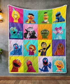 Sesame Street 3 Quilt Blanket Bedding Set for Home Décor