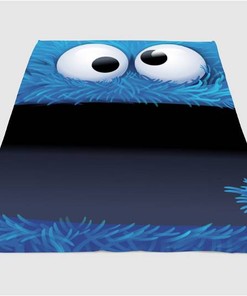 Sesame Street Blue Sherpa Fleece Blanket Gifts for Family, for Couple