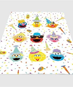 Sesame Street Character Sherpa Fleece Blanket Gifts for Family, for Couple