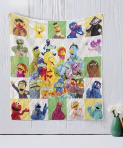 Sesame Street Characters Quilt Blanket Bedding Set