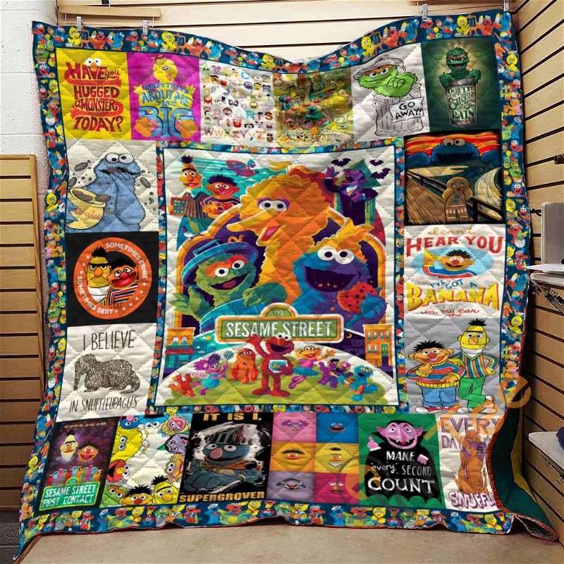 Sesame Street Quilt Blanket Bedding Set