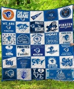 Seton Hall Pirates Collected Ncaa Quilt Blanket Bedding Set