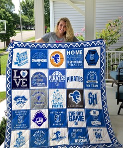 Seton Hall Pirates Ncaa Quilt Blanket Bedding Set