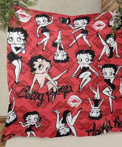 Sexy Betty Boop Christmas Gifts Lover Quilt Blanket Bedding Set, Betty Boop Quilt Blanket Bedding Set