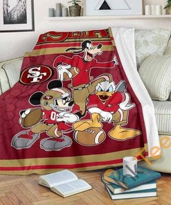 Sf 49ers Team Sherpa Fleece Blanket Gifts for Family, for Couple