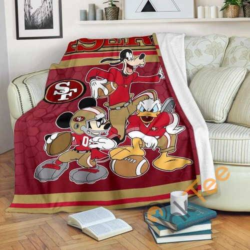 Sf 49ers Team Sherpa Fleece Blanket Gifts for Family, for Couple