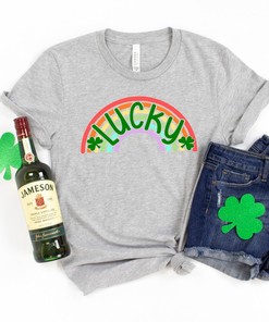 Shamrock Shirt, St Patricks Day Shirt, Rainbow Shirt, Lucky Me Shirt, Irish Shirt, Leopard Print Shirt, Kiss Me Shirt