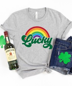 Shamrock Shirt, St Patricks Day Shirt, Rainbow Shirt, Lucky Me Shirt, Irish Shirt, Watercolor Shirt, Kiss Me Shirt