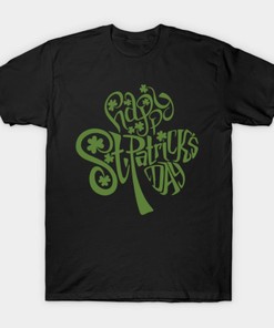 Shamrock Text Happy St. Patrick's Day Shirt