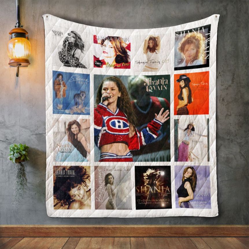Shania Twain Album Covers Quilt Blanket Bedding Set