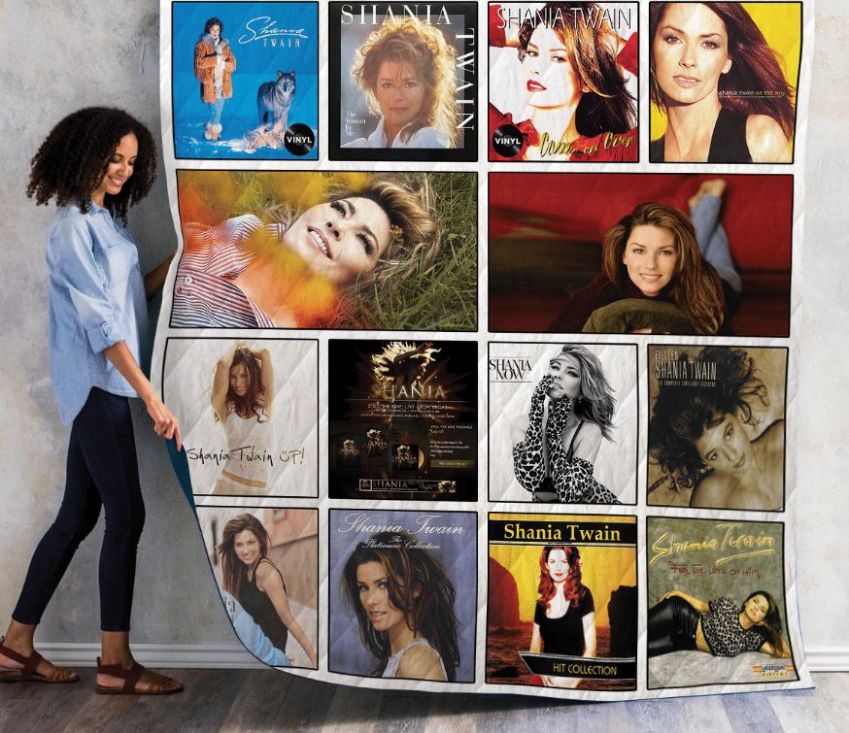 Shania Twain Albums Quilt Blanket 01