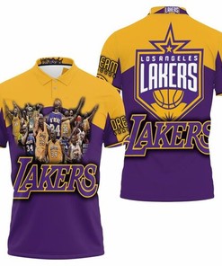 Shaquille Oneal 34 Los Angeles Lakers Nba Western Conference 3D All Over Print Polo Shirt