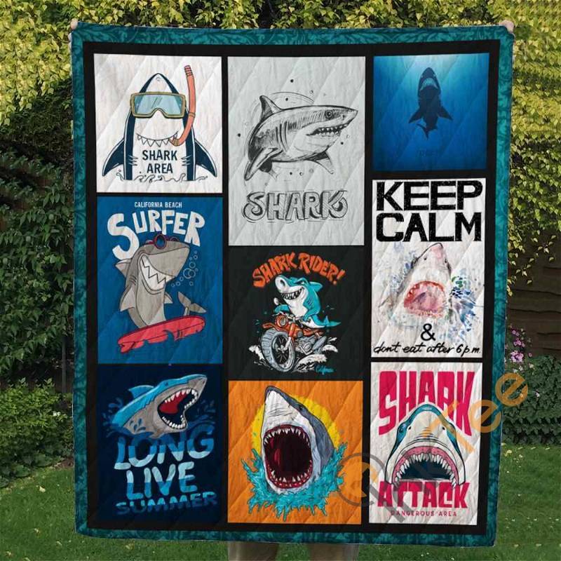 Shark Quilt Blanket Bedding Set