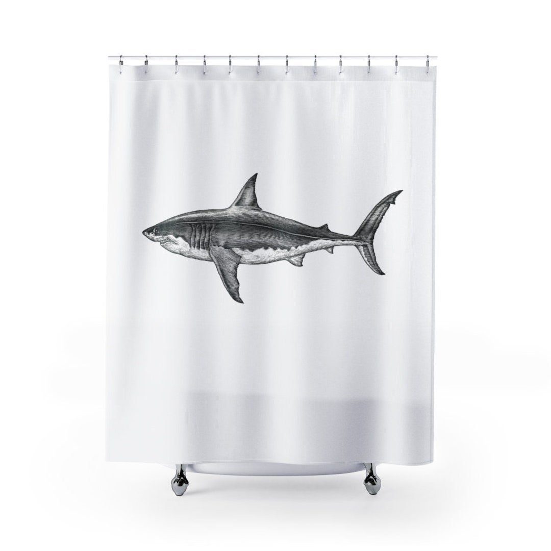 Shark Week Jaws Shower Curtain for Bathroom Decor