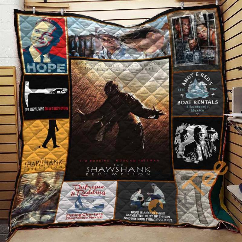 Shawshank Redemption Quilt Blanket Bedding Set With Pilliwcases Option For Picnic Or Home Decor