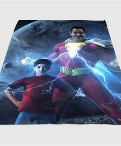Shazam 2019 Sherpa Fleece Blanket Gifts for Family, for Couple