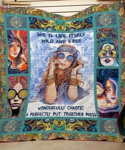 She Is Life Itself Wild And Free Hippie Quilt Blanket Bedding Set