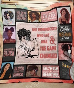 She Remembered Who She Was Black Women Quilt Blanket Bedding Set