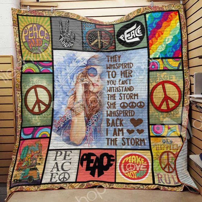 She Whispered Back Hippie Quilt Blanket Bedding Set