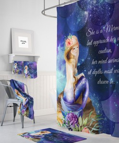 She is a Mermaid, Shower Curtain Bathroom Decor