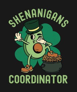 Shenanigans Coordinator St Patricks Day Avocado Shirt