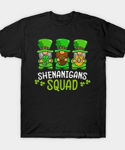 Shenanigans Squad St Patricks Day Gnomes Green Proud Irish Shirt
