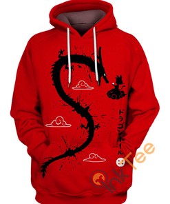 Shenron And Son Goku Silhouette Hoodie 3D