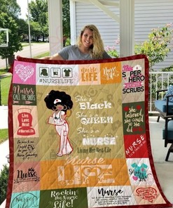 She's Black I Might Be Your Nurse Someday Quilt Blanket Bedding Set Perfect Gifts For Black Nurse